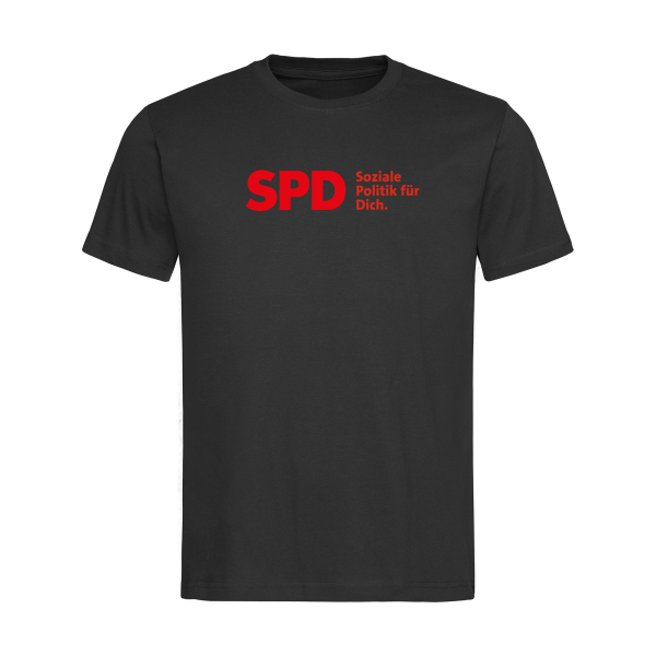 SPD Soziale Politik für Dich Herren T-Shirt (großes Logo) (Bio Baumwolle)