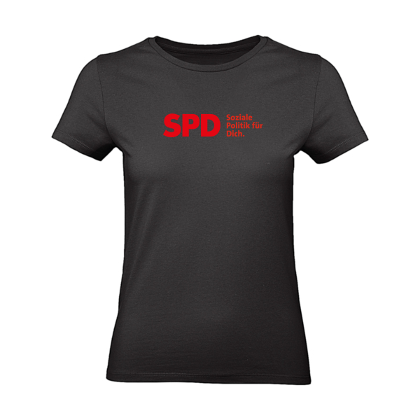 SPD Soziale Politik für Dich Damen T-Shirt (großes Logo)