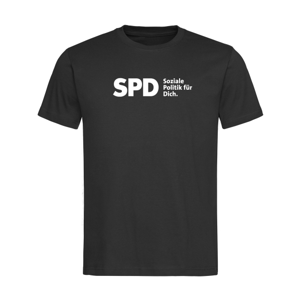 SPD Soziale Politik für Dich Herren T-Shirt (großes Logo) (Bio Baumwolle)